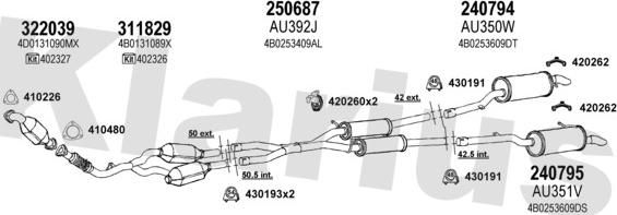 Klarius 940628E - Impianto gas scarico autozon.pro