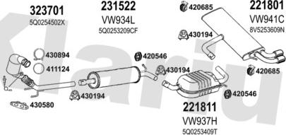 Klarius 940886E - Impianto gas scarico autozon.pro