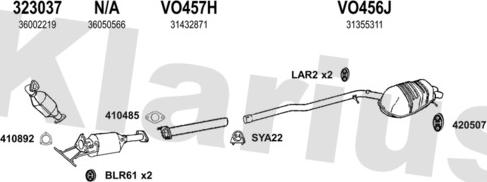 Klarius 960494U - Impianto gas scarico autozon.pro