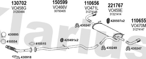 Klarius 960498E - Impianto gas scarico autozon.pro