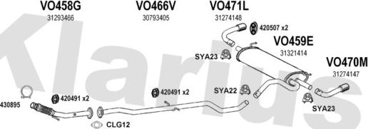 Klarius 960498U - Impianto gas scarico autozon.pro