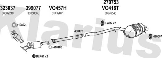 Klarius 960493E - Impianto gas scarico autozon.pro