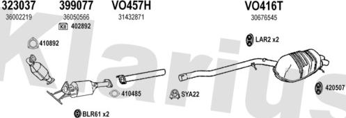 Klarius 960493U - Impianto gas scarico autozon.pro