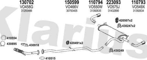 Klarius 960613E - Impianto gas scarico autozon.pro