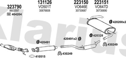 Klarius 960636E - Impianto gas scarico autozon.pro