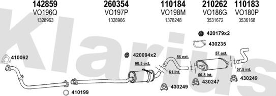 Klarius 960088E - Impianto gas scarico autozon.pro