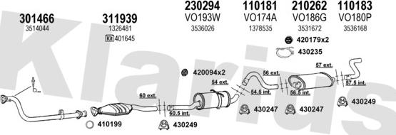 Klarius 960087E - Impianto gas scarico autozon.pro