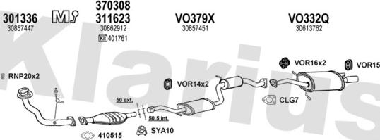 Klarius 960305U - Impianto gas scarico autozon.pro