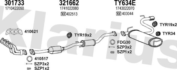Klarius 900434U - Impianto gas scarico autozon.pro