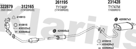 Klarius 900549E - Impianto gas scarico autozon.pro