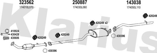 Klarius 900565E - Impianto gas scarico autozon.pro