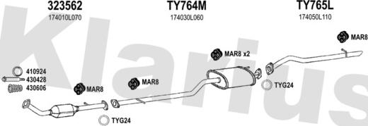 Klarius 900565U - Impianto gas scarico autozon.pro