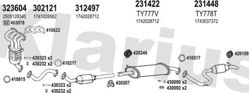 Klarius 900574E - Impianto gas scarico autozon.pro