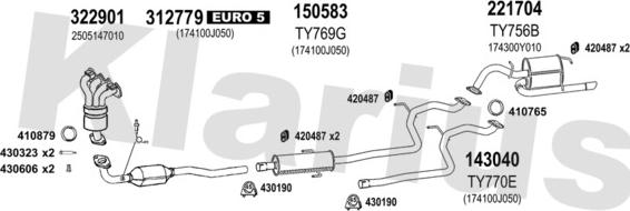 Klarius 900619E - Impianto gas scarico autozon.pro