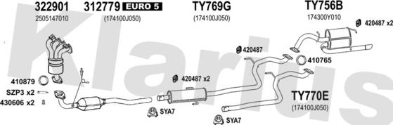 Klarius 900619U - Impianto gas scarico autozon.pro