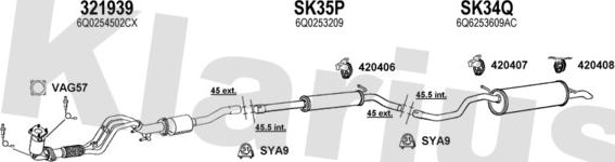 Klarius 930974U - Impianto gas scarico autozon.pro