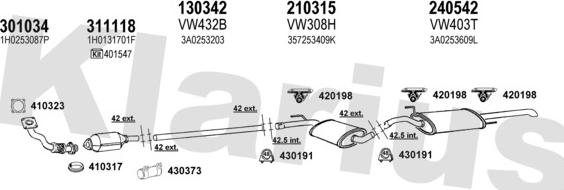 Klarius 930608E - Impianto gas scarico autozon.pro