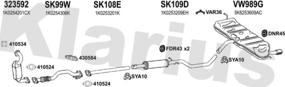 Klarius 931924U - Impianto gas scarico autozon.pro