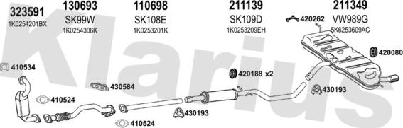 Klarius 931923E - Impianto gas scarico autozon.pro