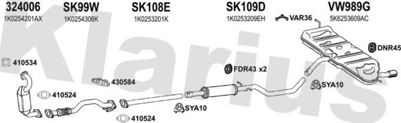 Klarius 931922U - Impianto gas scarico autozon.pro