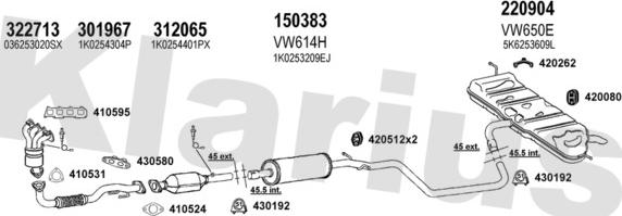 Klarius 931561E - Impianto gas scarico autozon.pro