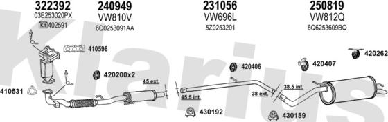 Klarius 931568E - Impianto gas scarico autozon.pro