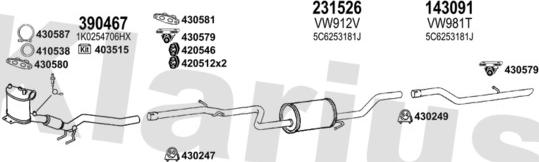 Klarius 931746E - Impianto gas scarico autozon.pro