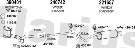 Klarius 931719E - Impianto gas scarico autozon.pro