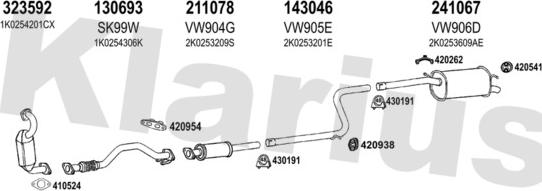 Klarius 931732E - Impianto gas scarico autozon.pro