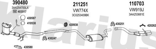 Klarius 931776E - Impianto gas scarico autozon.pro