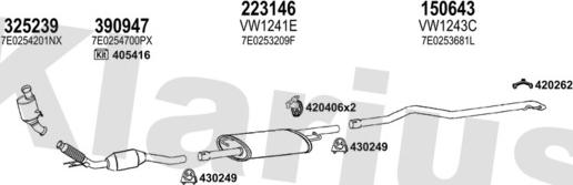 Klarius 932036E - Impianto gas scarico autozon.pro