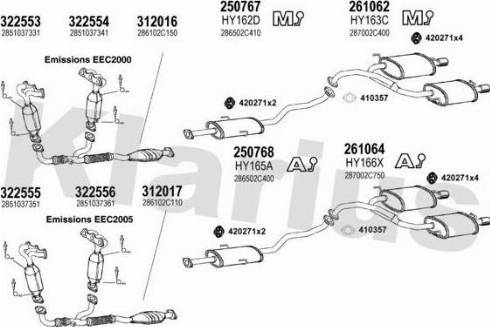 Klarius 450142E - Impianto gas scarico autozon.pro