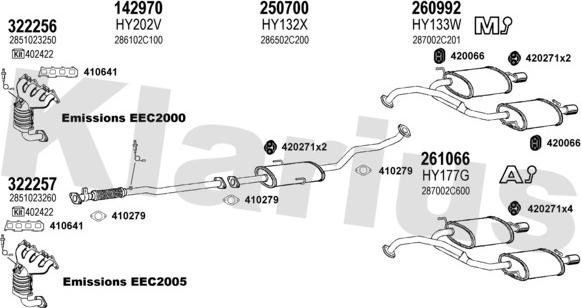 Klarius 450156E - Impianto gas scarico autozon.pro