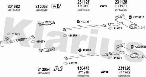 Klarius 450175E - Impianto gas scarico autozon.pro