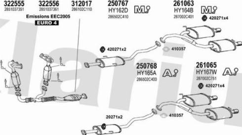 Klarius 450246E - Impianto gas scarico autozon.pro