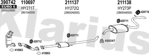 Klarius 450255E - Impianto gas scarico autozon.pro