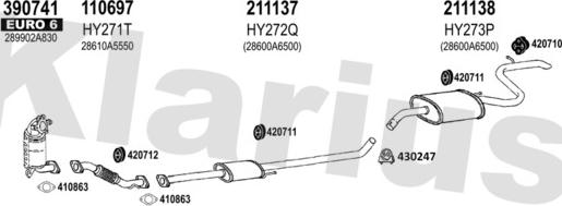 Klarius 450256E - Impianto gas scarico autozon.pro