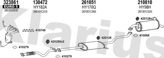 Klarius 450252E - Impianto gas scarico autozon.pro