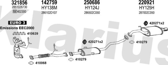 Klarius 450238E - Impianto gas scarico autozon.pro