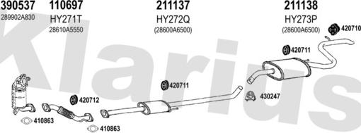 Klarius 450228E - Impianto gas scarico autozon.pro