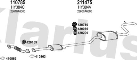 Klarius 450278E - Impianto gas scarico autozon.pro