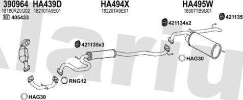 Klarius 420448U - Impianto gas scarico autozon.pro