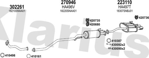 Klarius 420456E - Impianto gas scarico autozon.pro