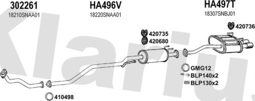 Klarius 420456U - Impianto gas scarico autozon.pro