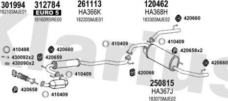 Klarius 420435E - Impianto gas scarico autozon.pro