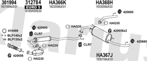 Klarius 420435U - Impianto gas scarico autozon.pro