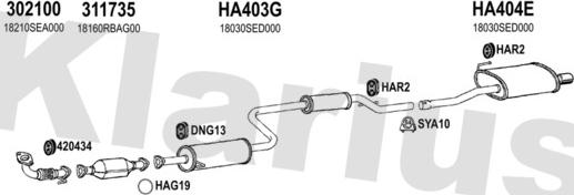 Klarius 420420U - Impianto gas scarico autozon.pro