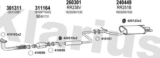 Klarius 420099E - Impianto gas scarico autozon.pro