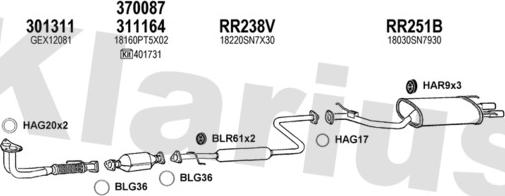 Klarius 420099U - Impianto gas scarico autozon.pro