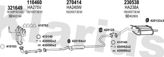 Klarius 420197E - Impianto gas scarico autozon.pro